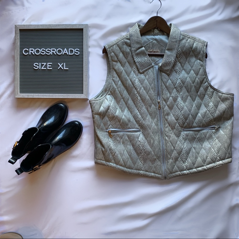 Crossroads snake print vest